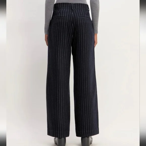 EVERLANE The ReWool® Way-High Drape Pinstripe Pant - Picture 6 of 13
